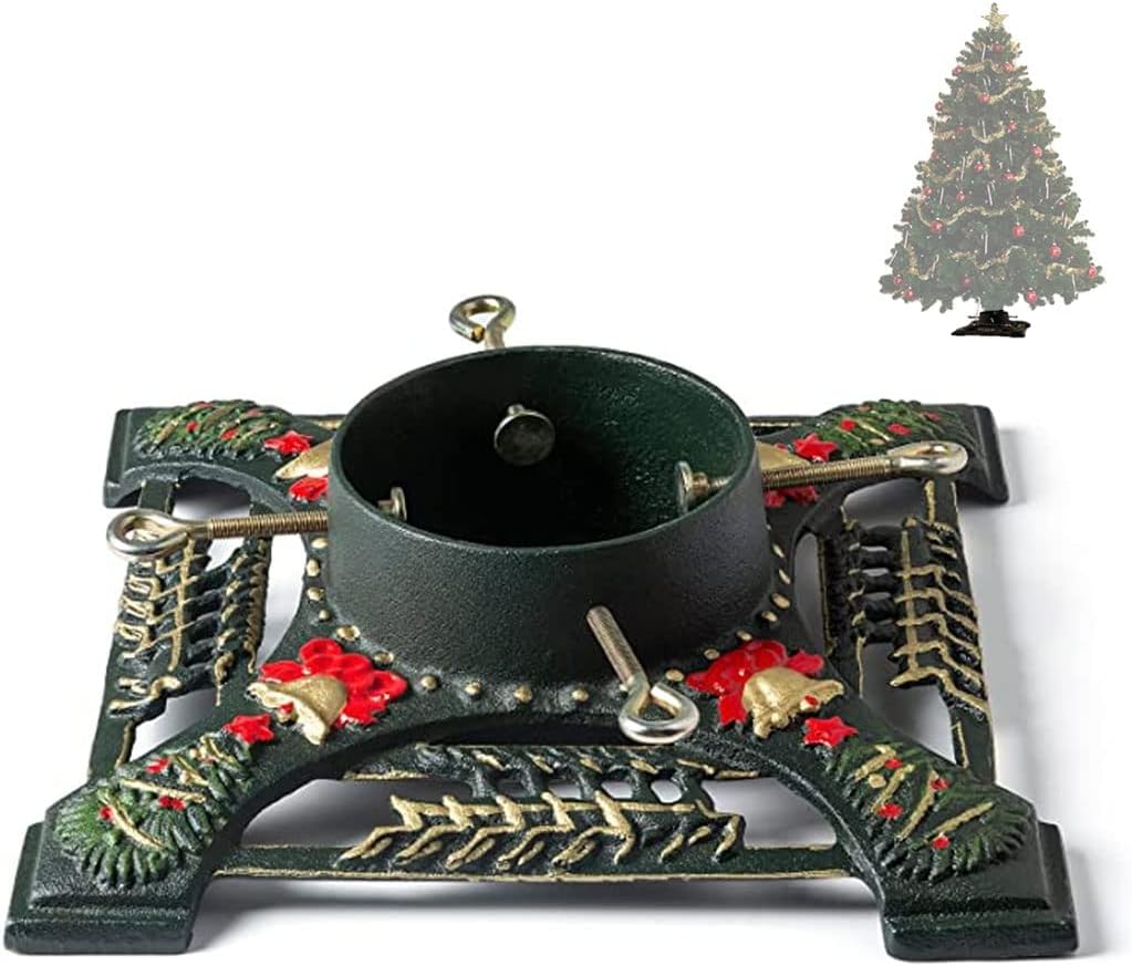 Ventray Christmas Tree Stand with Water Reservoir, 13.66x13.66x5.51 Inches,Classic Heavy Duty Universal Xmas Tree Artificial Trunks Stand Pine Tree Base Holder for Real Trees,Deer